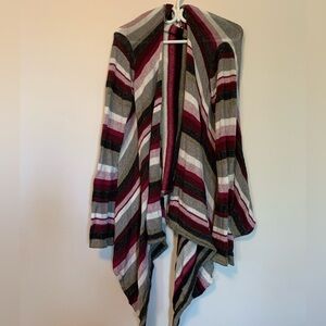 Stripped Knitted Cardigan Sweater